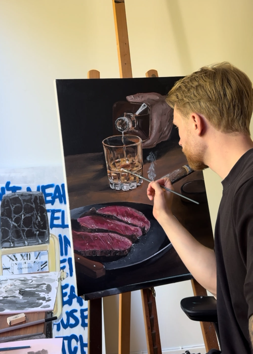 "Boy Dinner" Originalverk 50x70cm