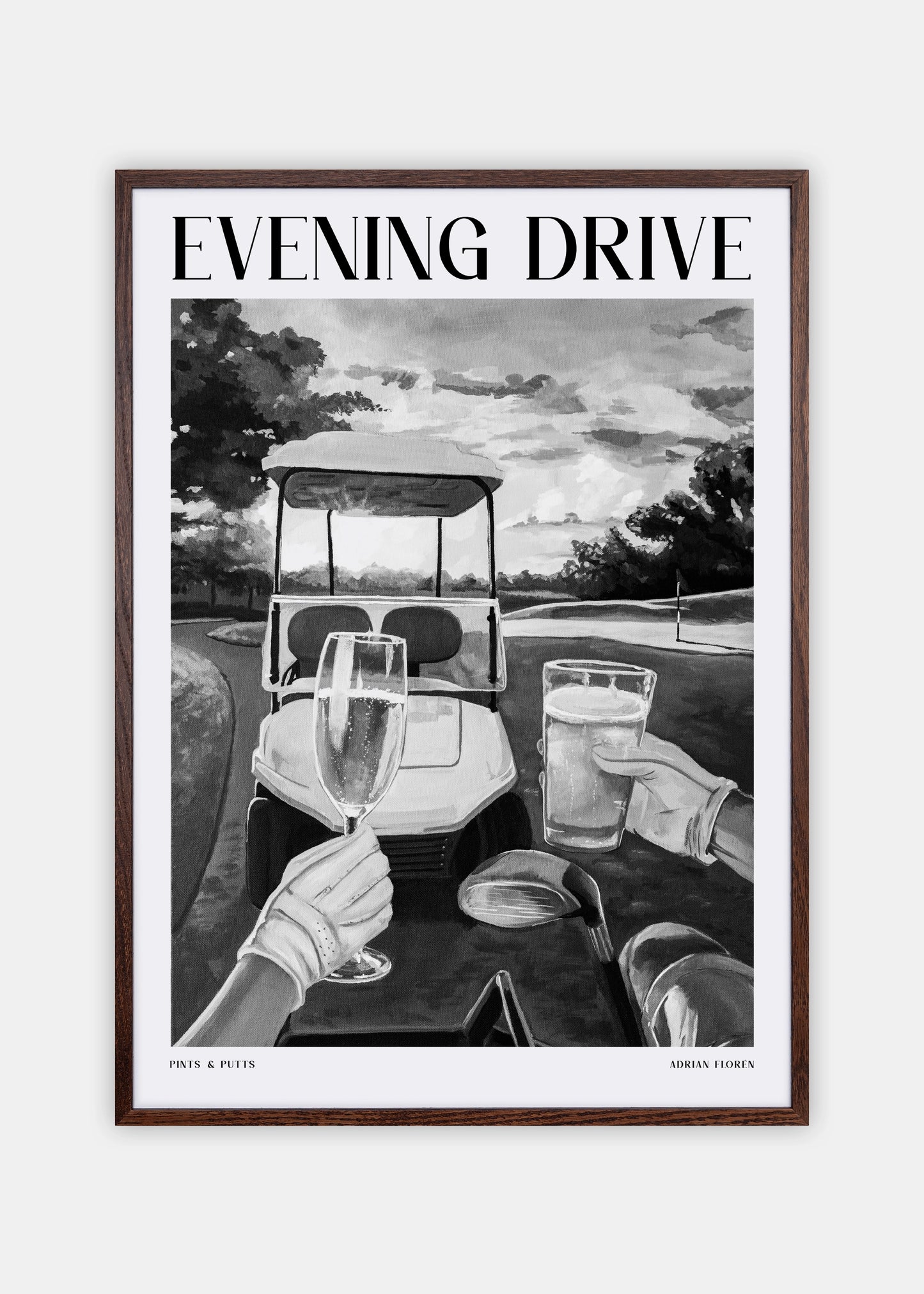 "Evening Drive" - Svartvit