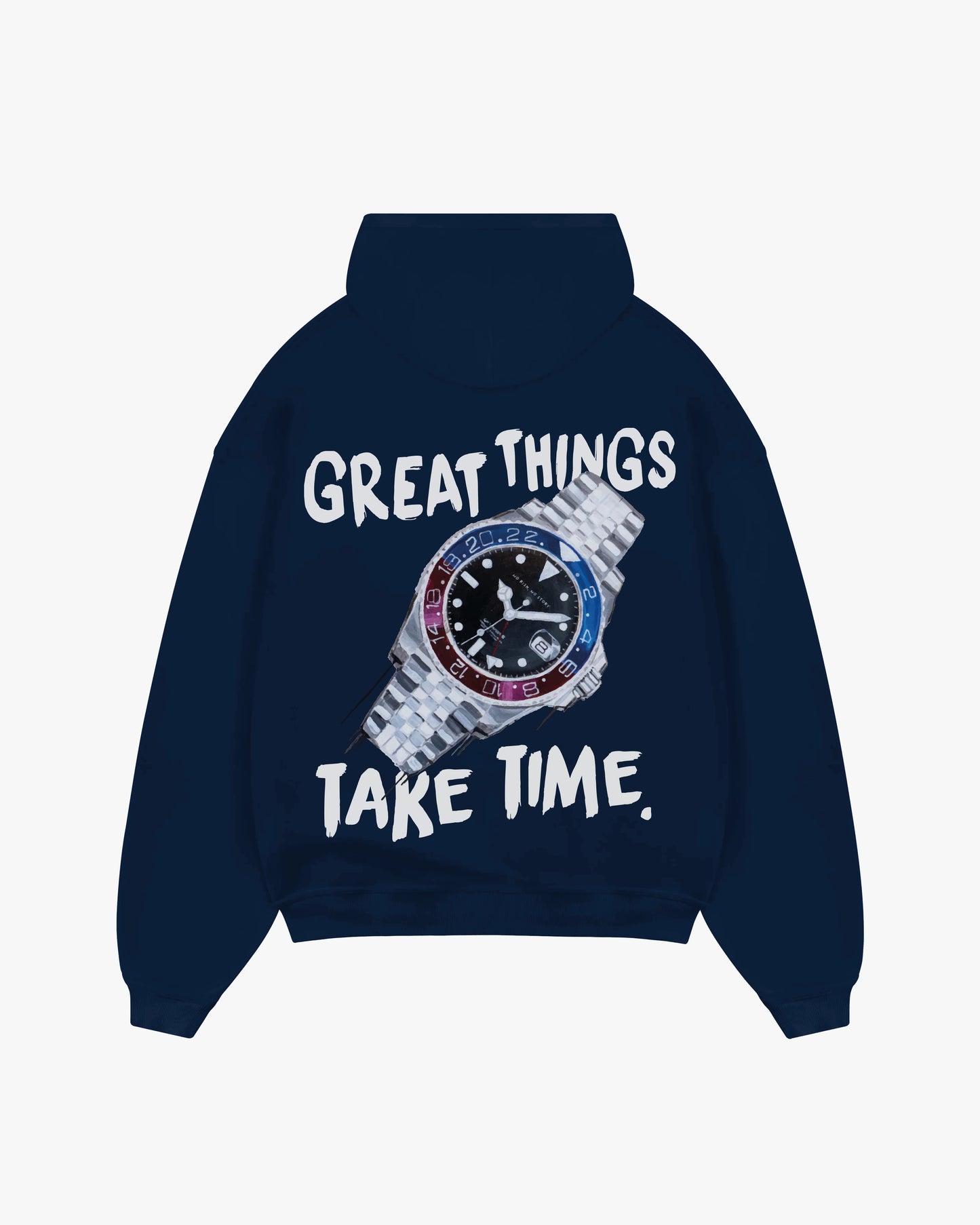 "Great Things Take Time" Hoodie Navy
