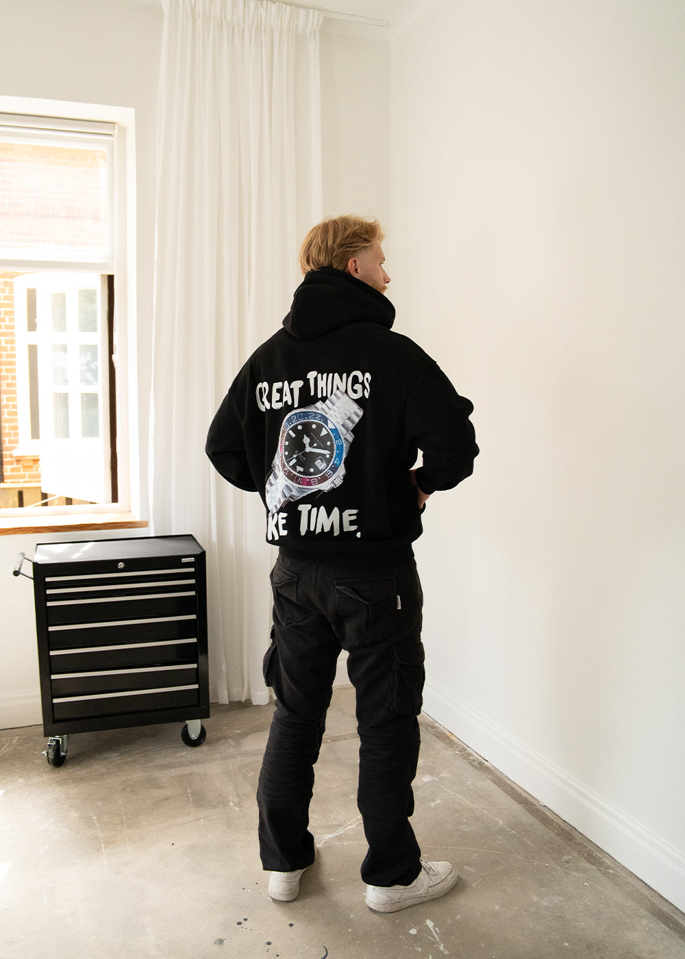 "Great Things Take Time" Hoodie Black