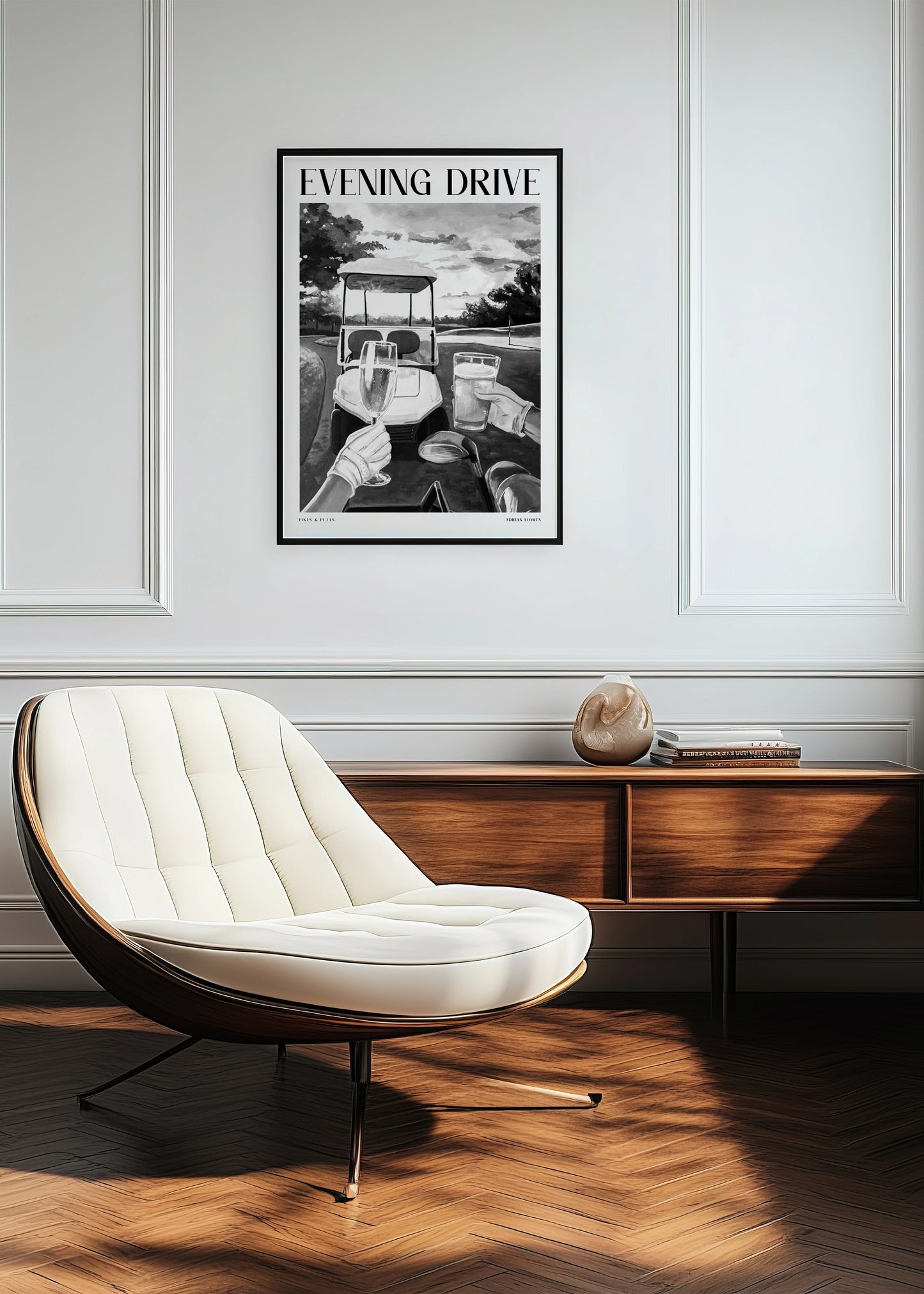 "Evening Drive" - Svartvit