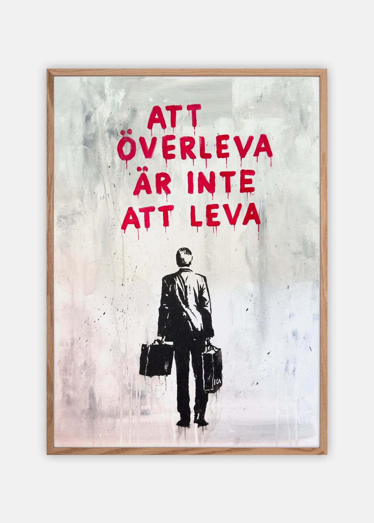 "Att överleva är inte att leva" Poster